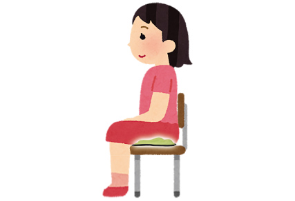 Placing on hard floor or chair provides just the right firmness. If it seems too firm, reduce the firmness by placing a cushioning sheet under the cushion or using it on a soft chair.