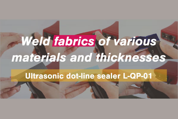 weld fabrics with ultrasonic dot line sealer