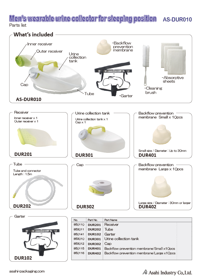 AS-DUR010-parts-list